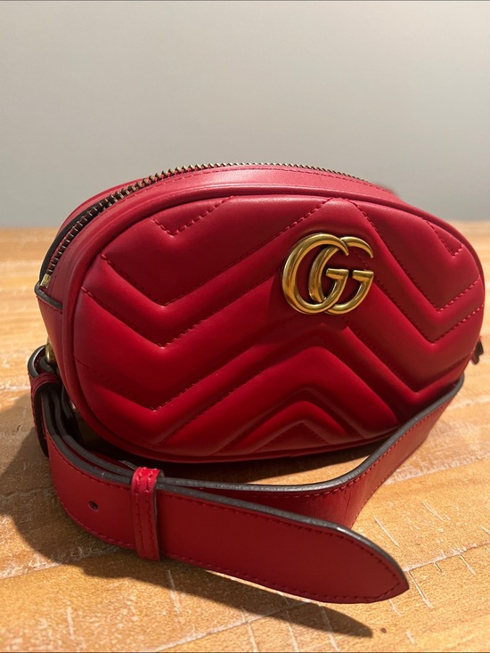 Gucci Handbags - Gucci Marmont Chevron Belt Bag